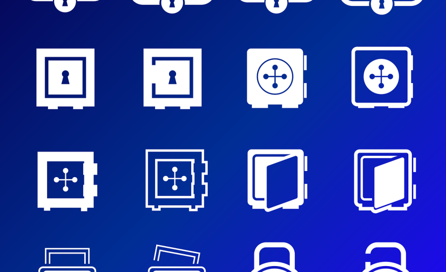 Free safe nature lock vector